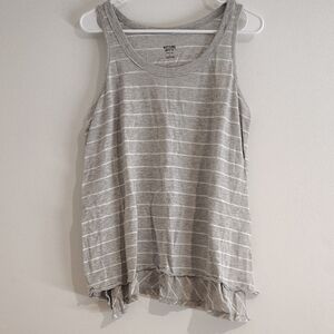 Mossimo Supply Co. Light Gray Striped Tank Top